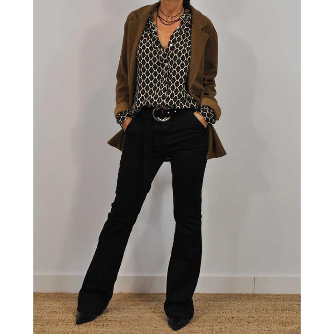 Zara – Blouse Décontractée Col en V
