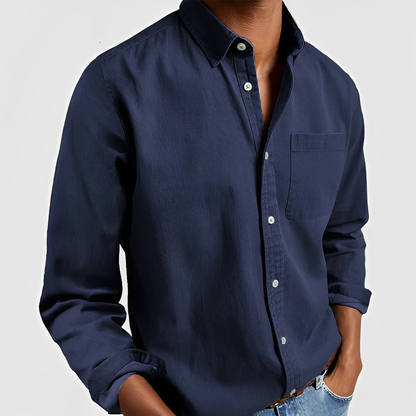 Haise - Chemise décontractée à manches longues pour homme