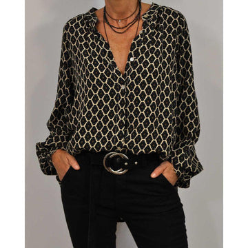 Lena - Blouse décontractée à col en V