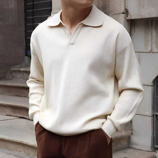 Ronald - Polo Classique pour Homme à Manches Longues