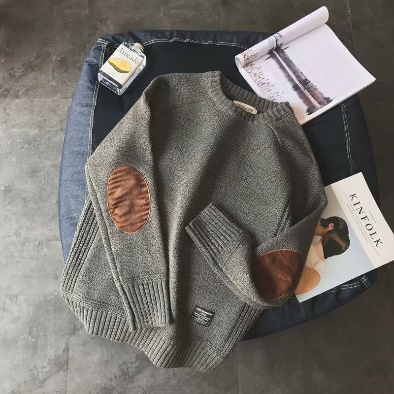 Gibson - Pull rétro en maille col rond pour homme