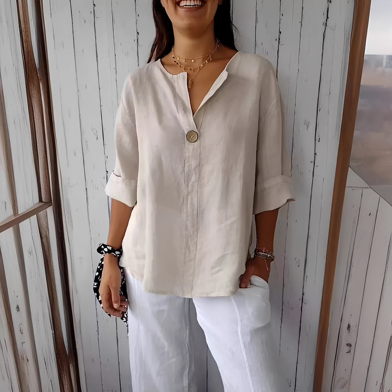 Stephanie - Blouse décontractée et ample pour femmes
