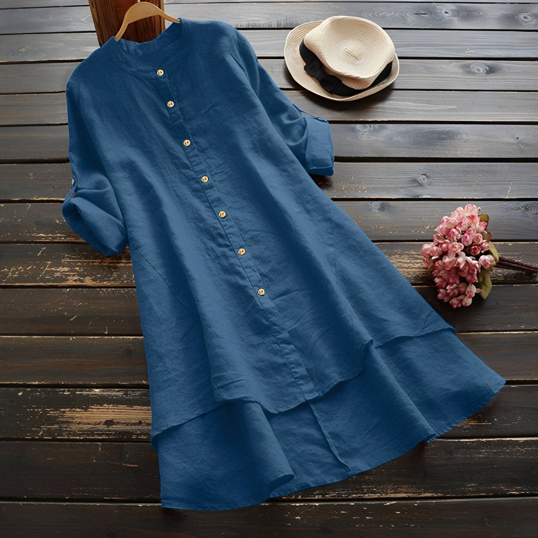Mildred - Robe Élégante avec Boutons