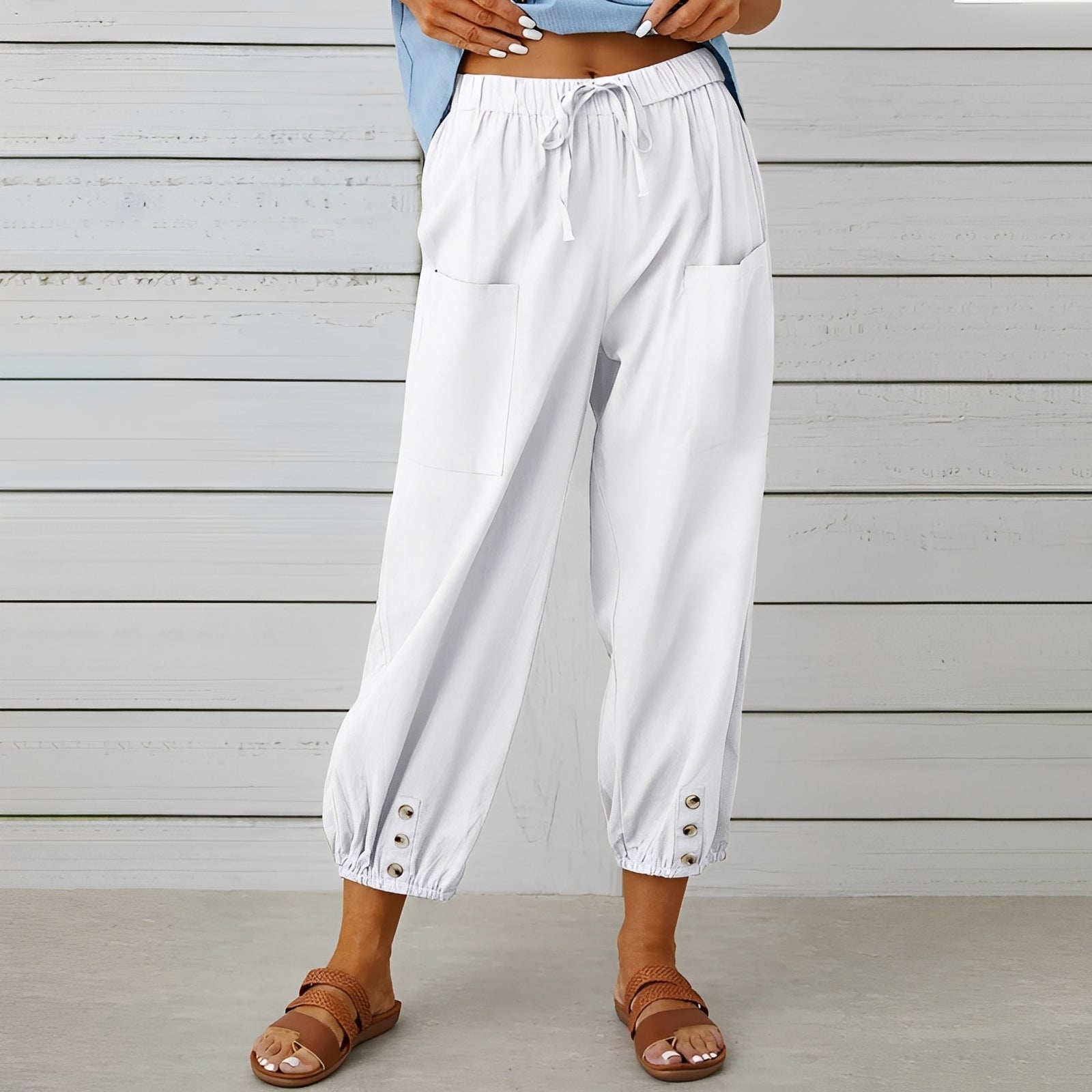 Christa - Pantalon ample, casual et raccourci pour femmes