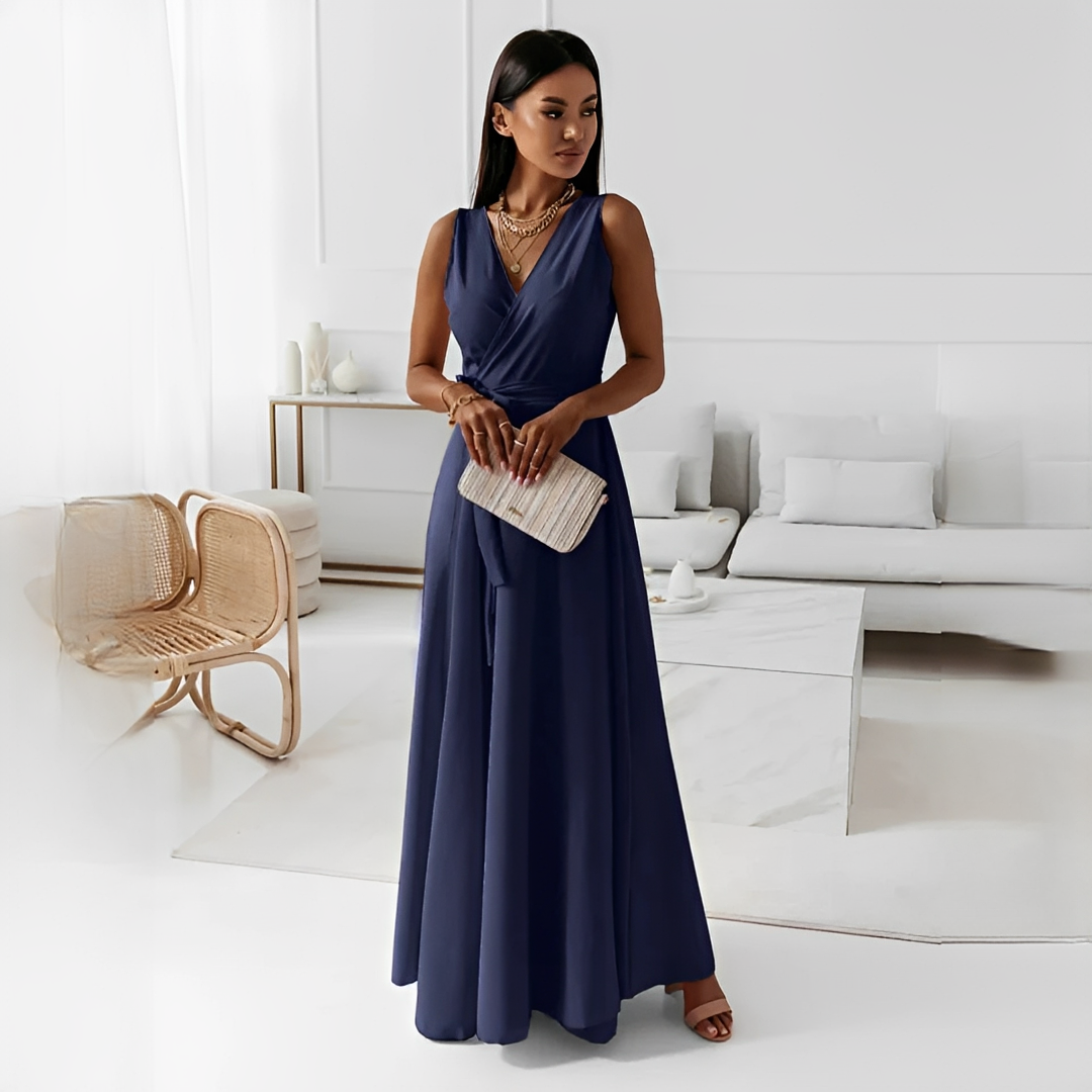 Quiana - Robe élégante à col en V pour femmes