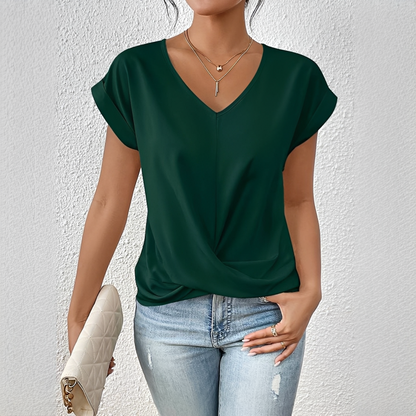 Paola - Elegant short-sleeved shirt for women