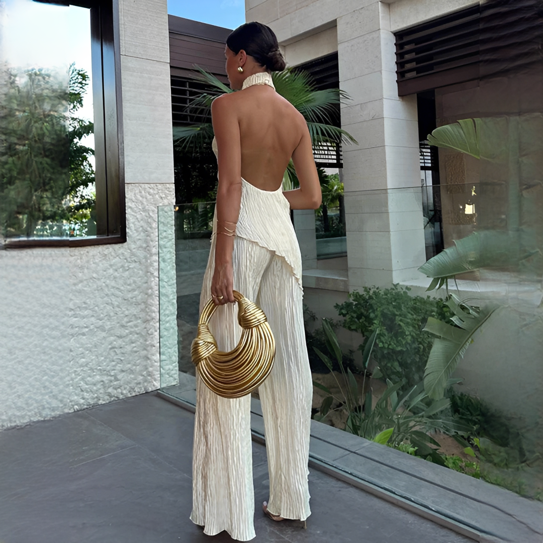 Elvissa - Ensemble chic avec haut et pantalon ample