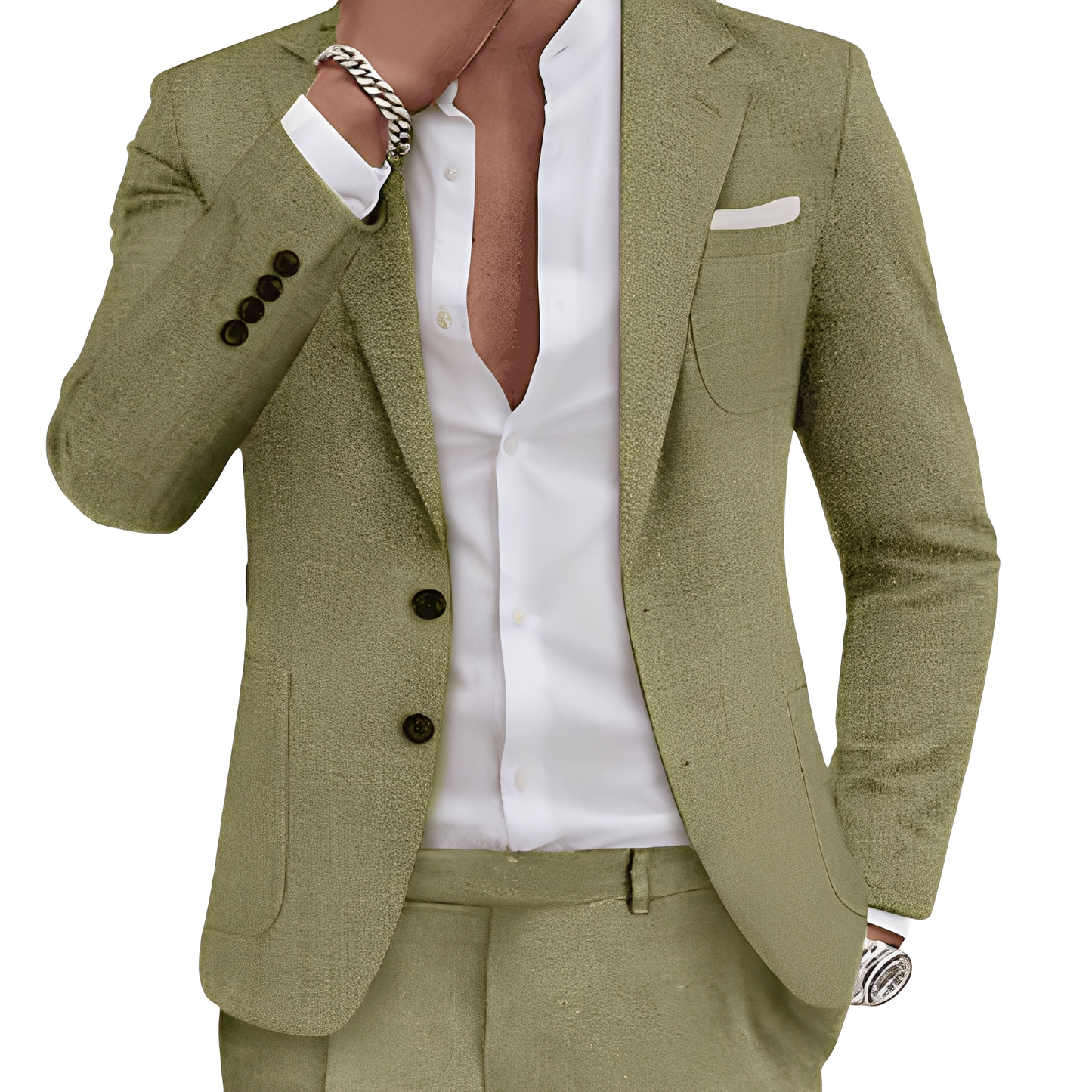Clinton - Un Costume Élégant avec Poches pour Hommes