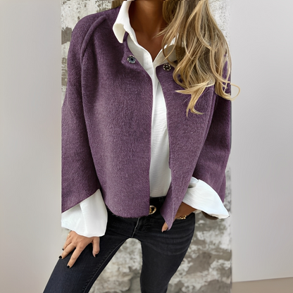 Noélie - Wool coat with round collar for women