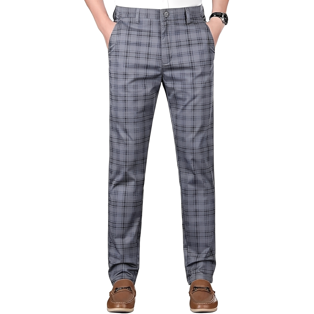 Hayavert - Pantalon à carreaux tendance pour homme