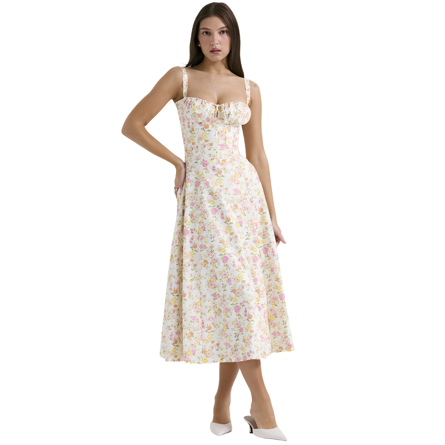 Irene - Elegantes mittellanges Korsettkleid für Damen