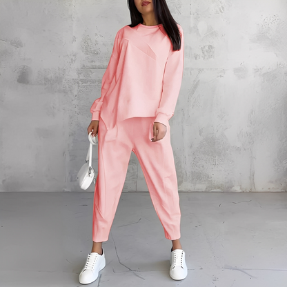 Mélisande - Rundhalsausschnittpullover und Hose für Damen im Set
