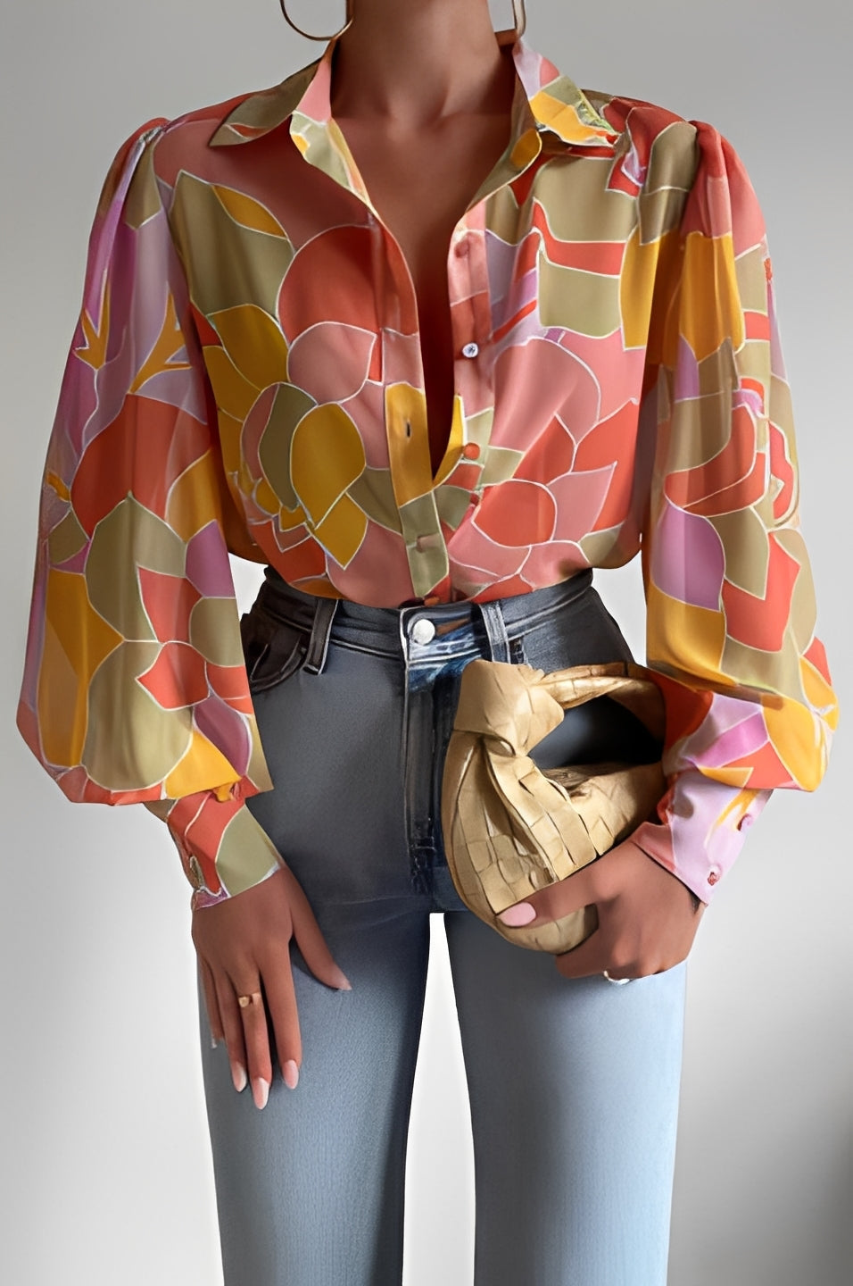 Carla - Blouse chic avec manches ballon pour femmes