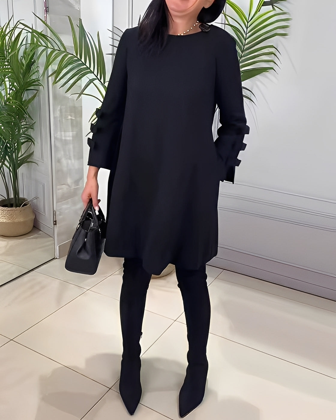 Elenora - Robe élégante à manches longues pour femmes