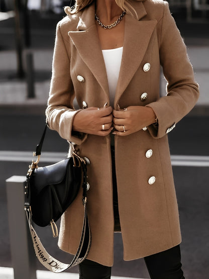 Amanda - Manteau en laine élégant à double boutonnage pour femmes
