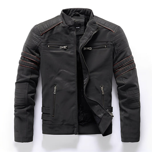 Dillan - Veste de moto en cuir chic pour hommes