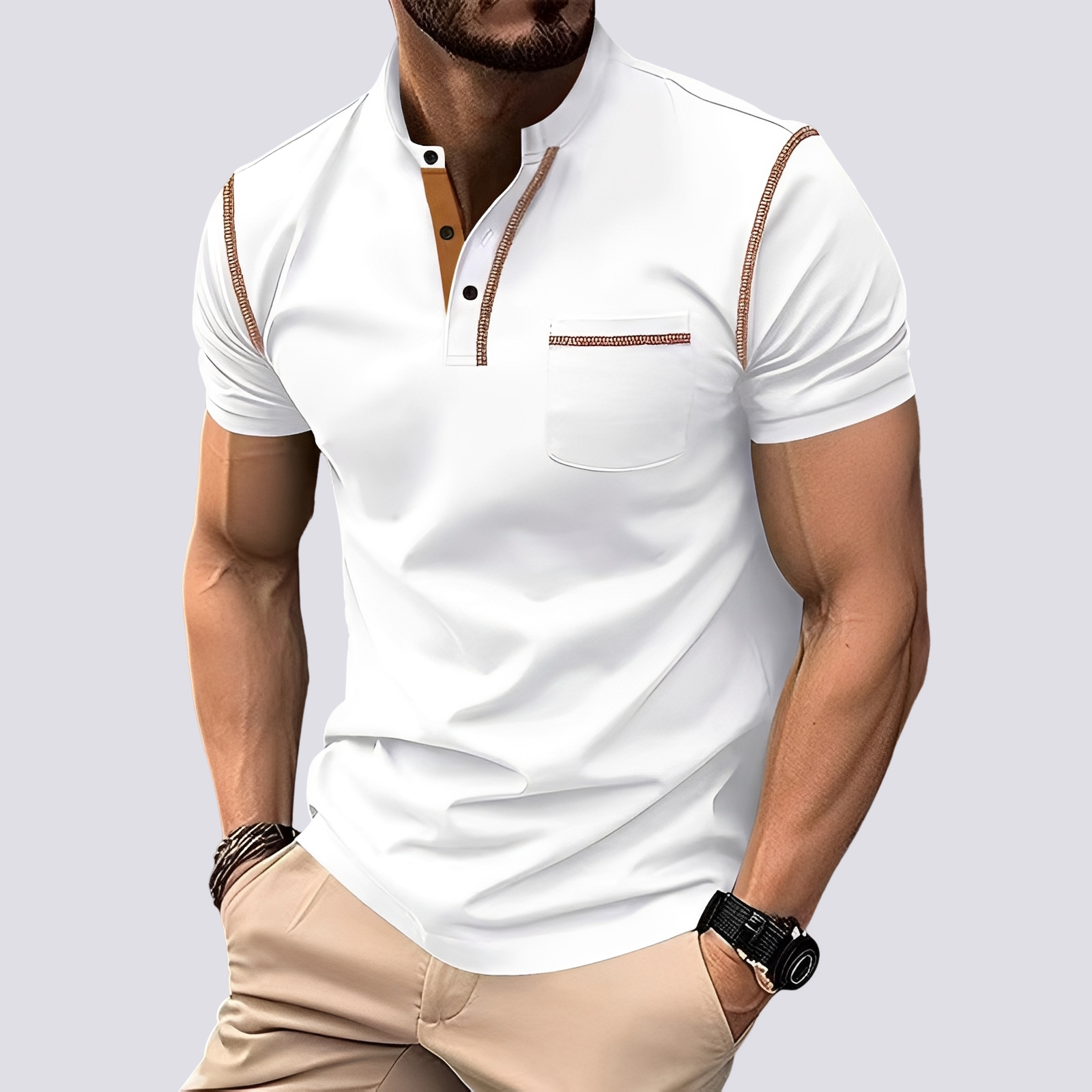 Stefan - Polo élégant et aéré pour hommes