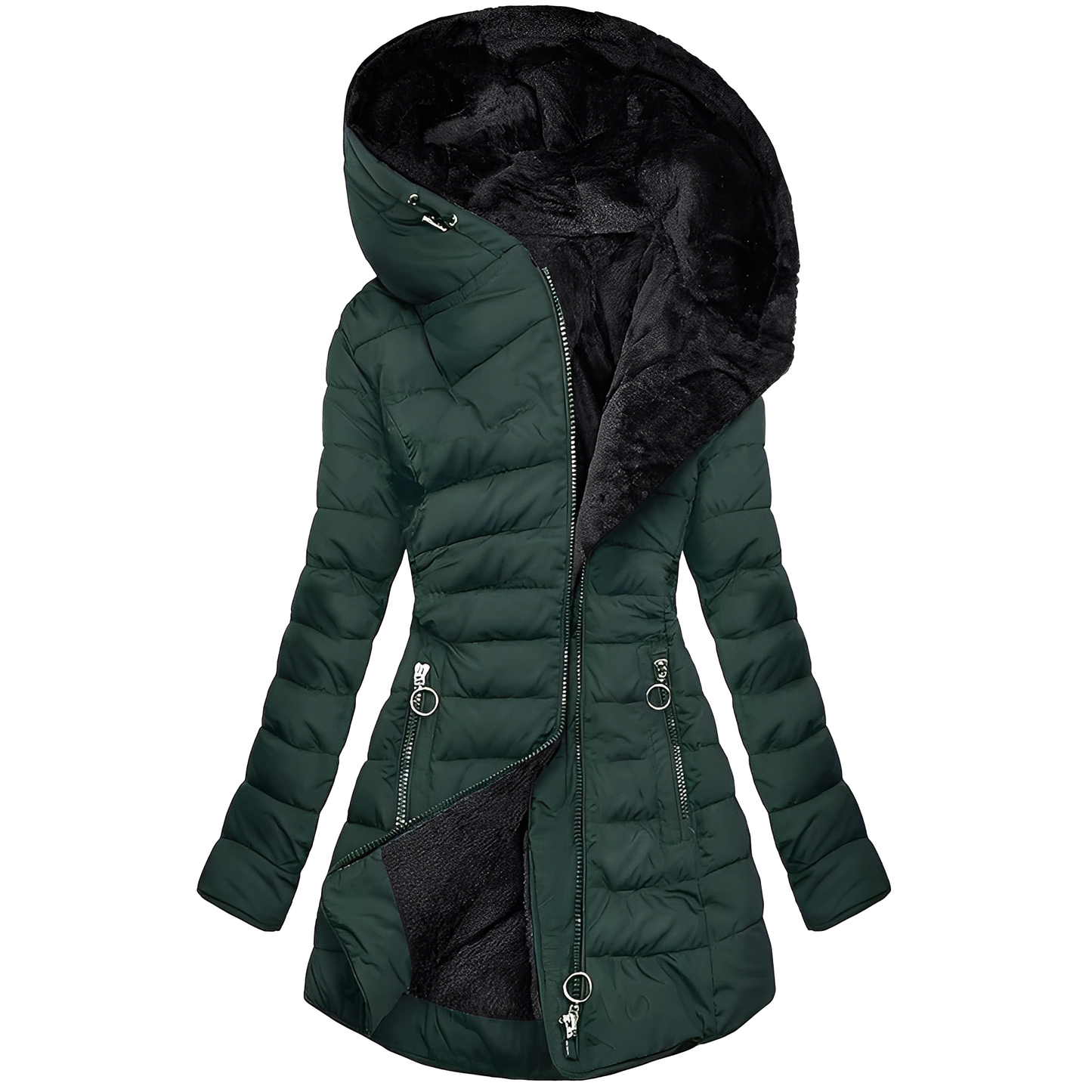 Jasmine - Manteau d'hiver tendance avec capuche pour femmes