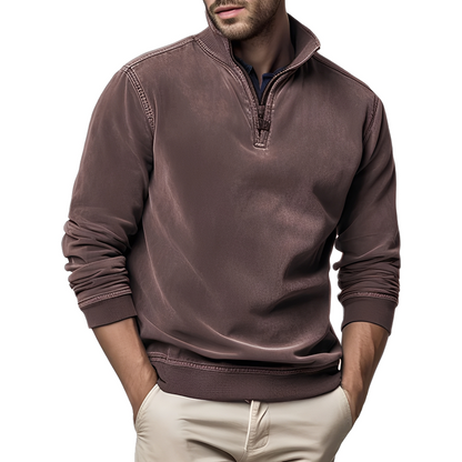 Dunstan - Sweat à la mode en polaire lavée pour homme