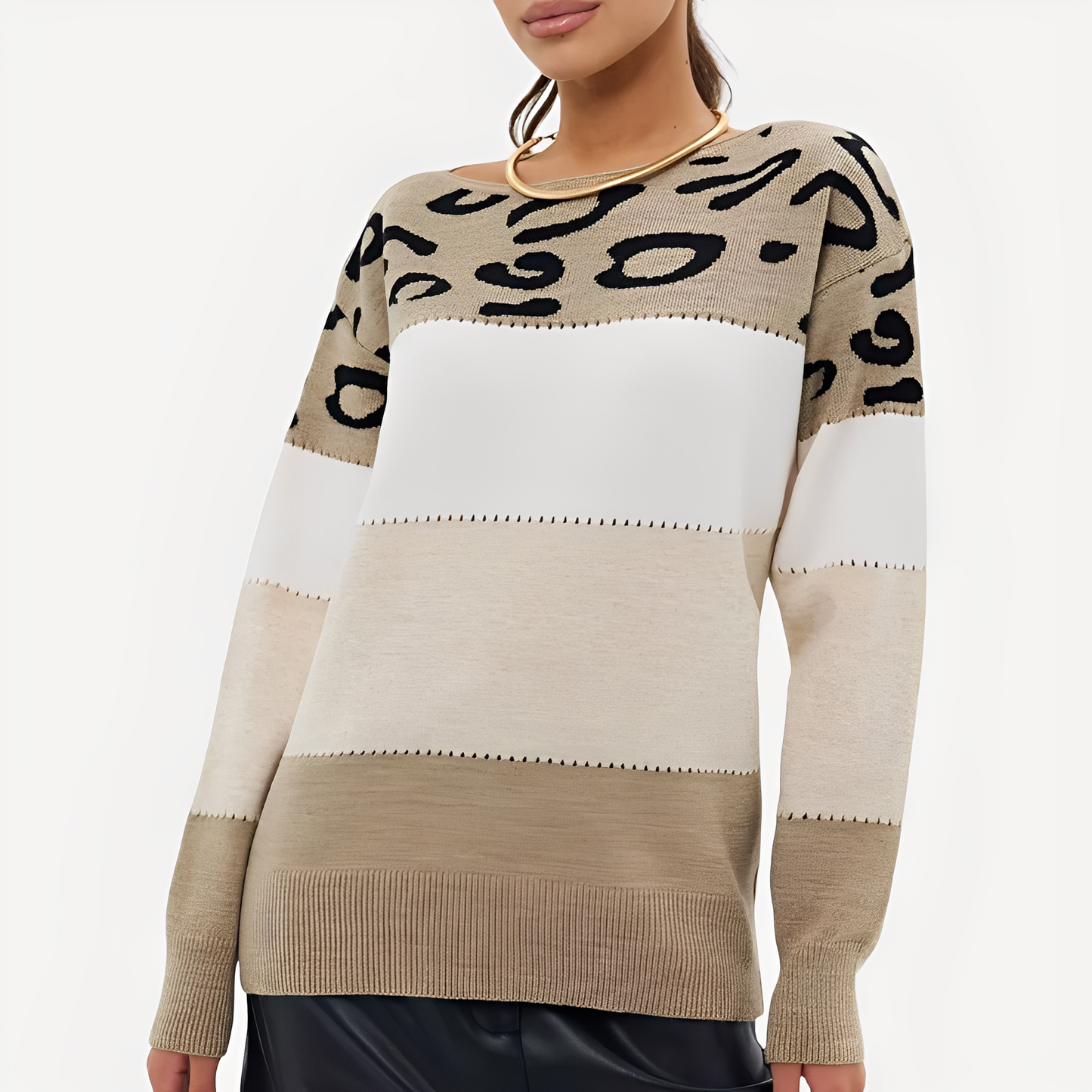 Anne - Élégant pull à motif pour femmes