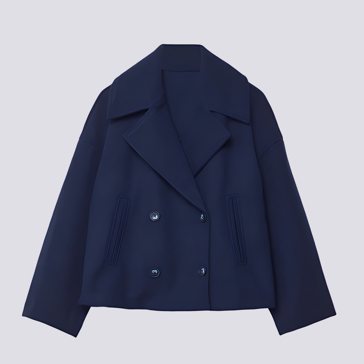 Bethney - Veste courte raffinée en laine avec col à revers pour femmes