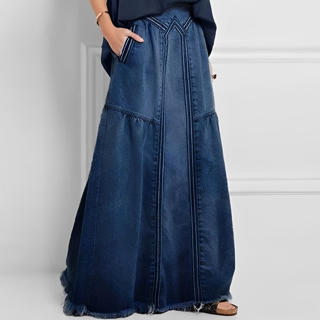 Nella - Jupe en jean élégante avec poche pour femmes