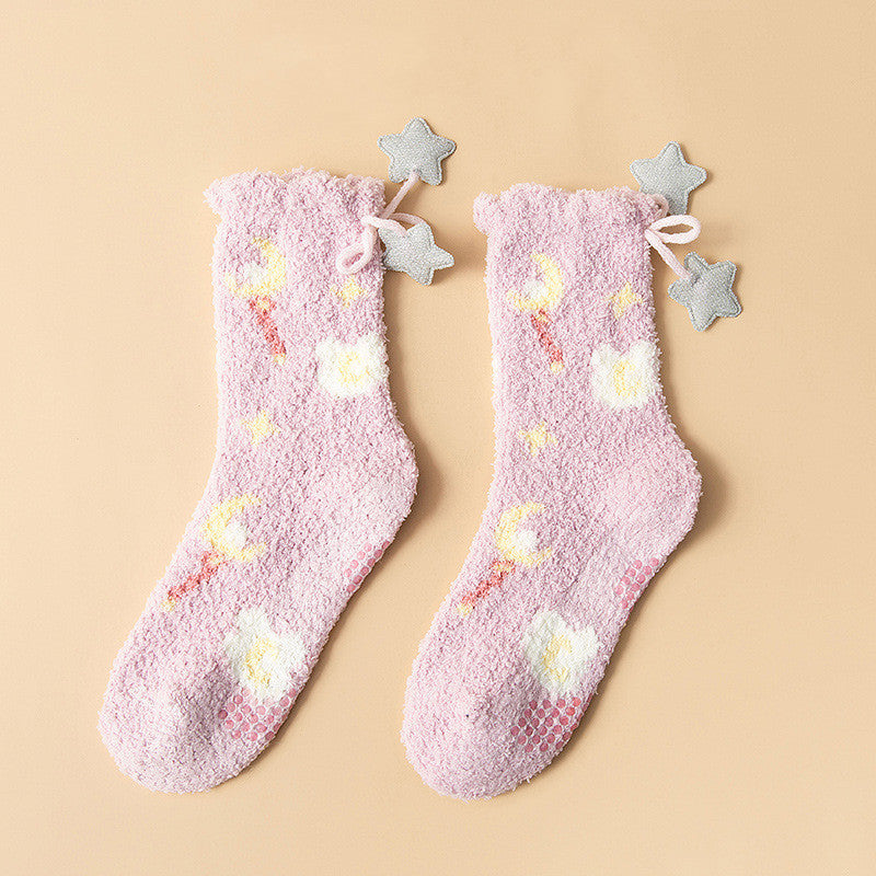 Ramona - Chaussettes d'hiver épaisses en polaire élégantes pour femmes
