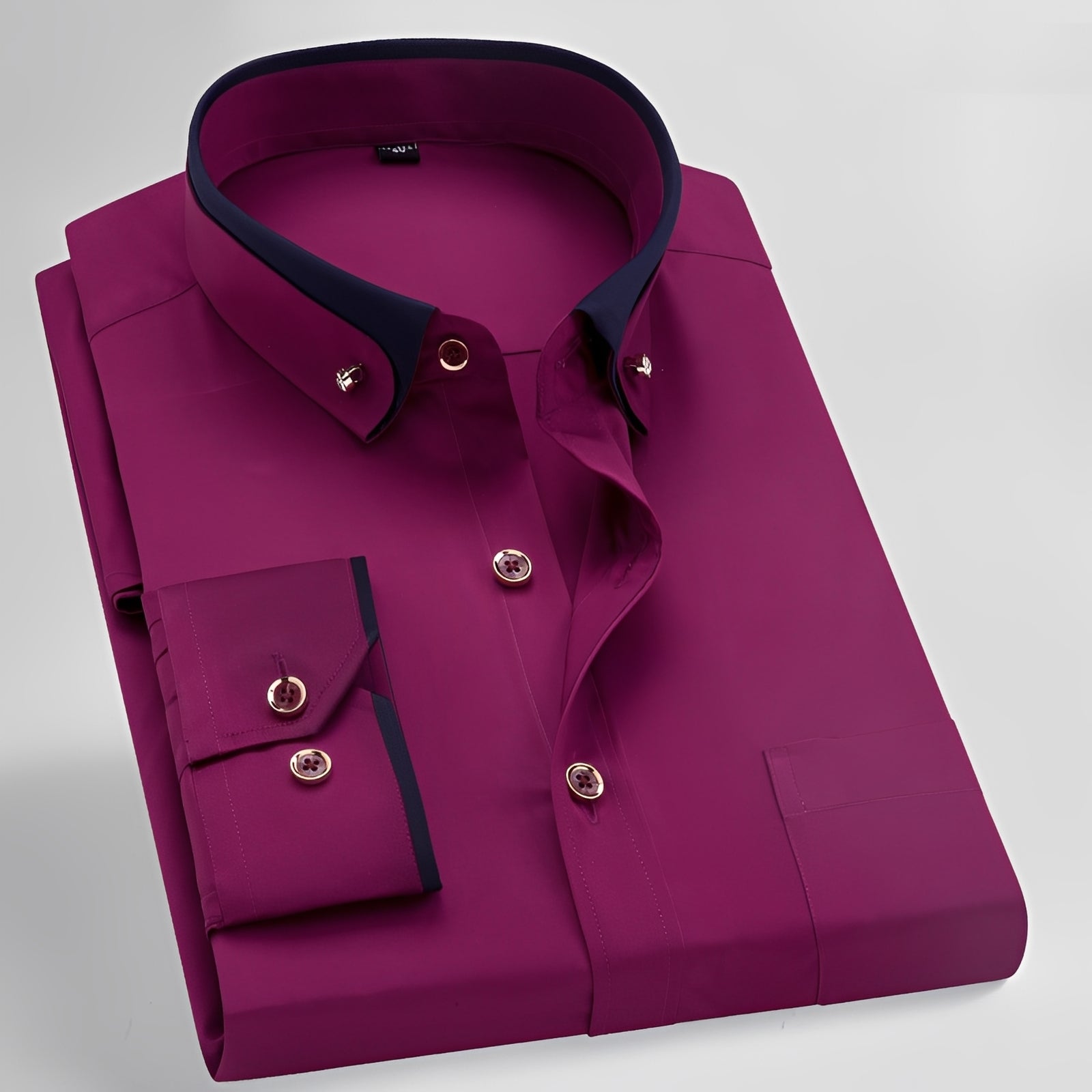 Glindel - Chemise classique à manches longues pour homme