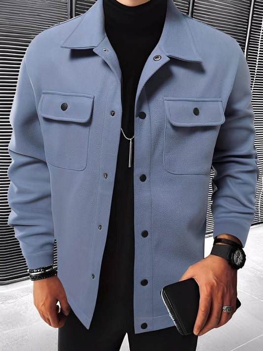 Francis - Veste à carreaux pour hommes avec poches, style relax