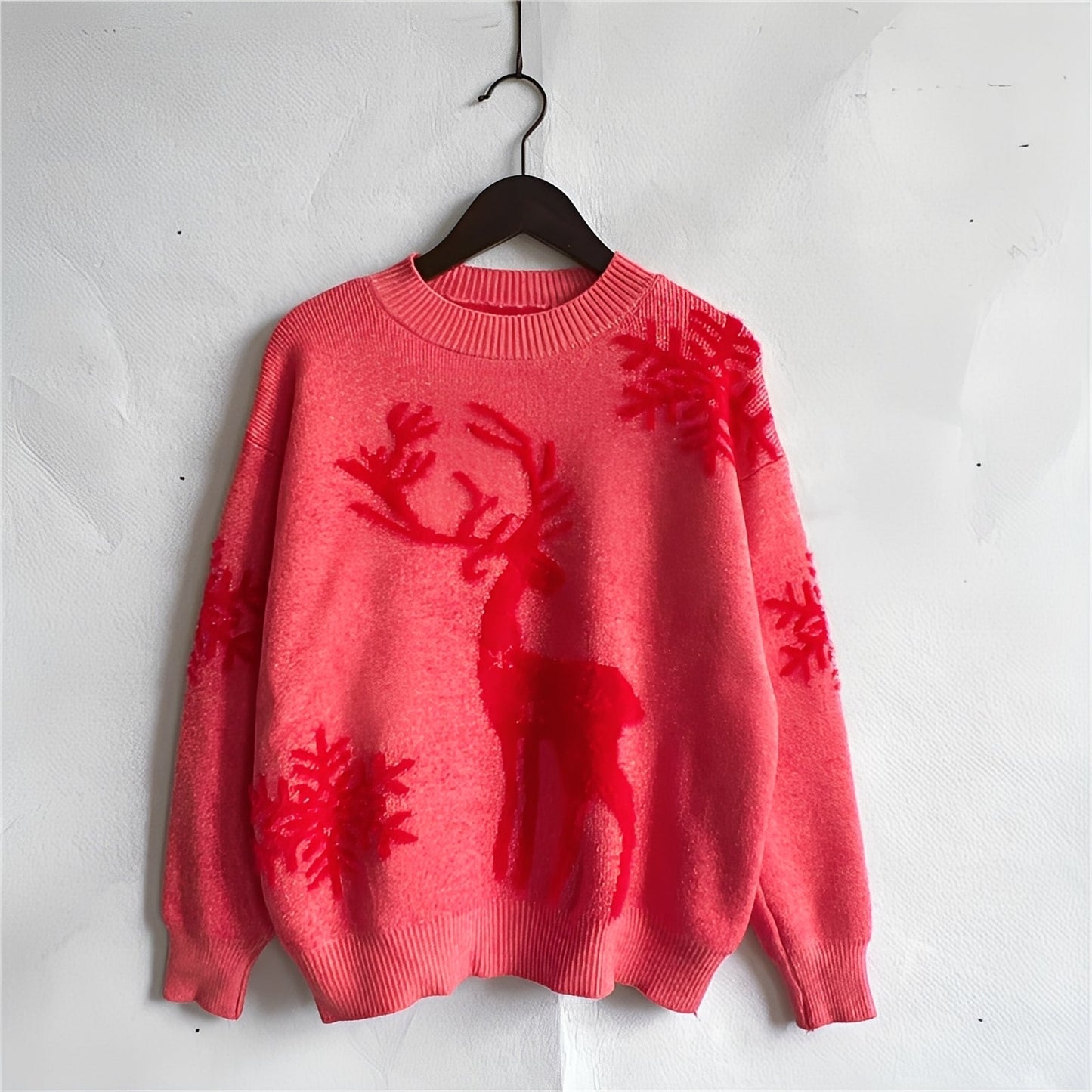 Charlotte - Elegant patterned Christmas sweater for women