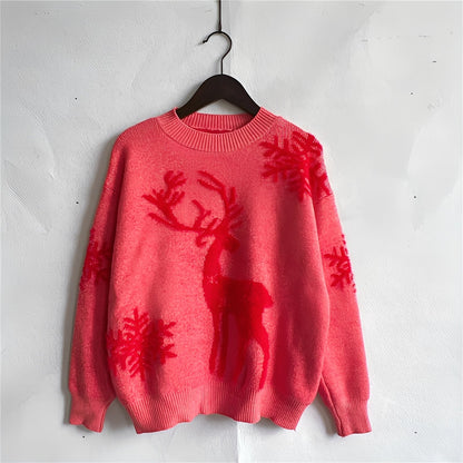 Charlotte - Elegant patterned Christmas sweater for women