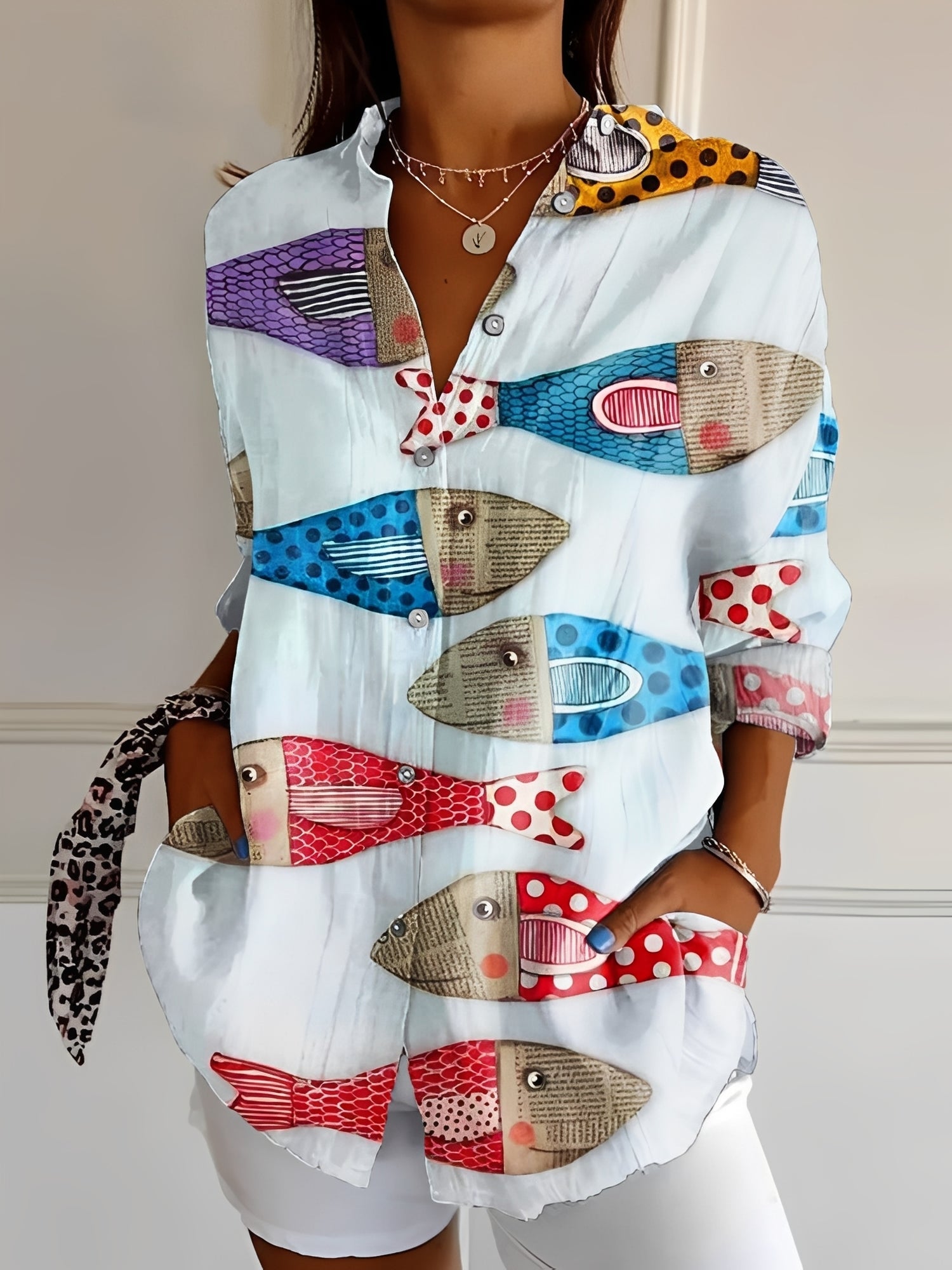 Melissa - Blouse élégante avec motif floral pour femmes