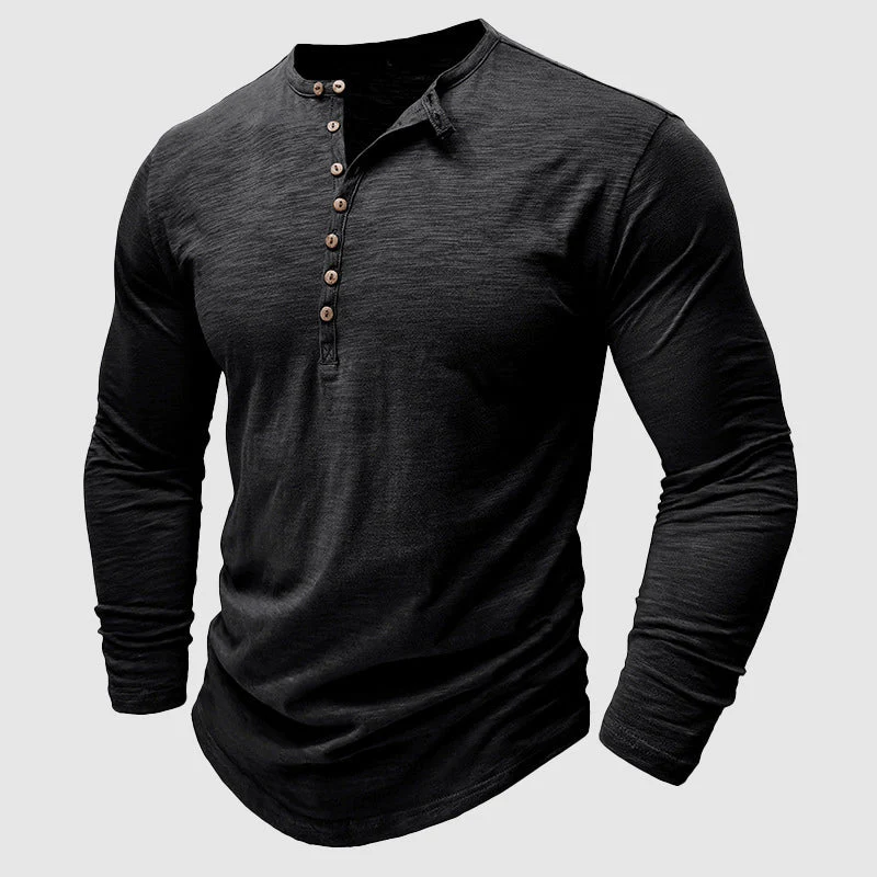 Ansel - Chemise en coton décontractée avec boutons pour hommes