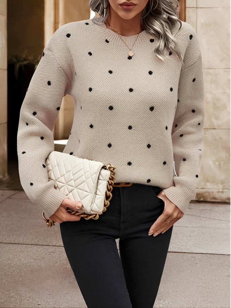 Karly - Pull à pois tendance pour femme