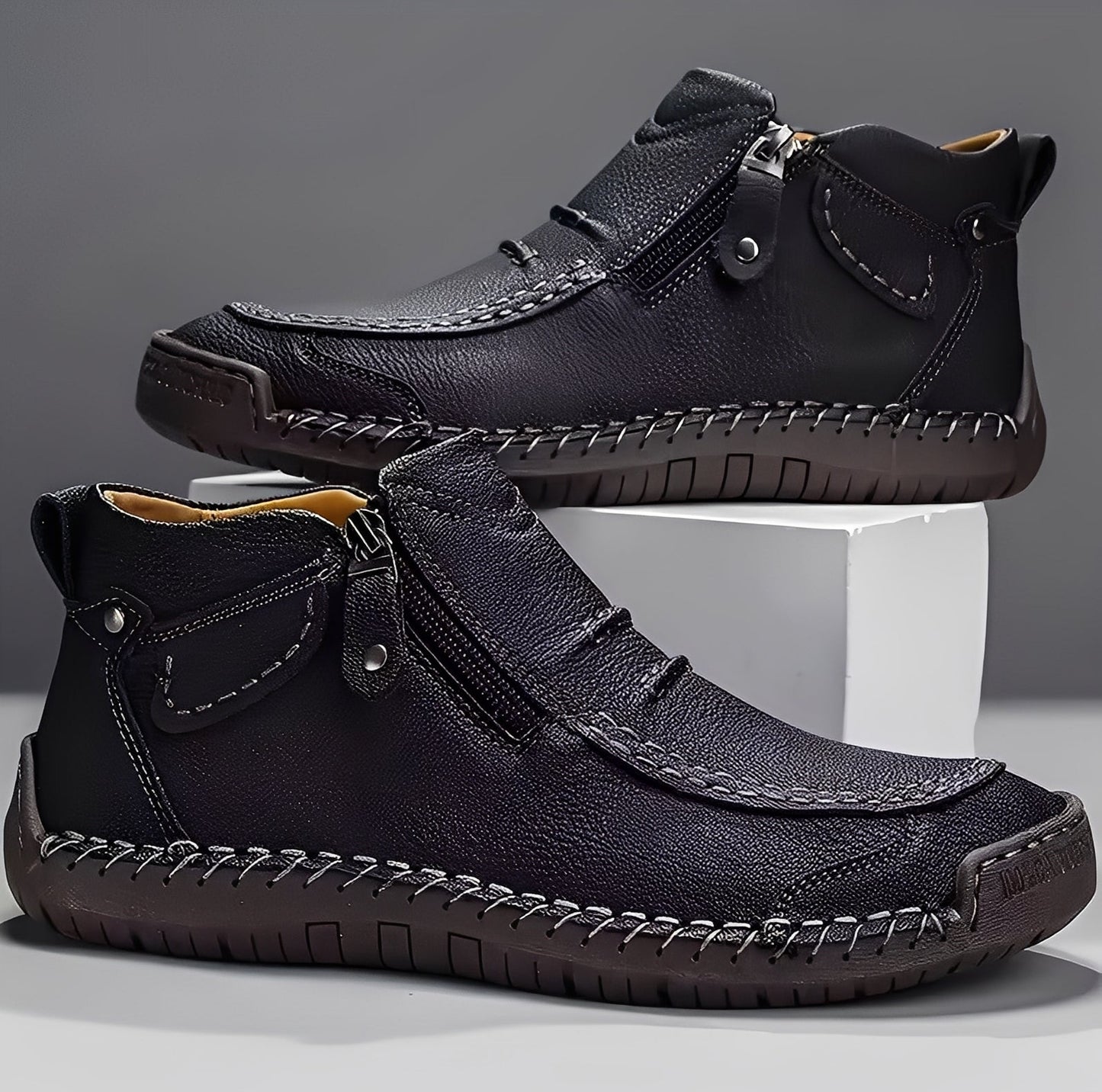 Ferdie - Chaussures homme modernes et confortables avec zip