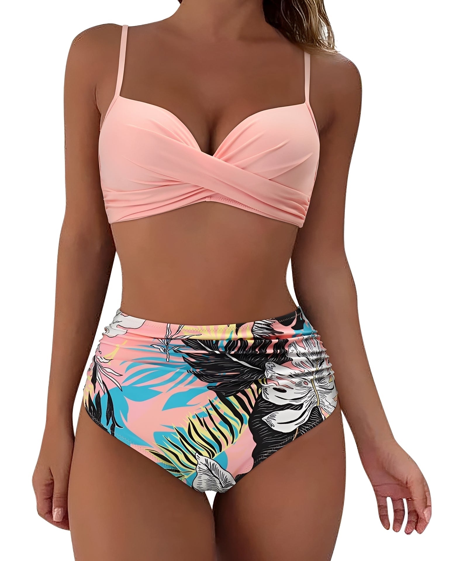 Jesse - Ensemble de bikini élégant à taille haute pour femmes