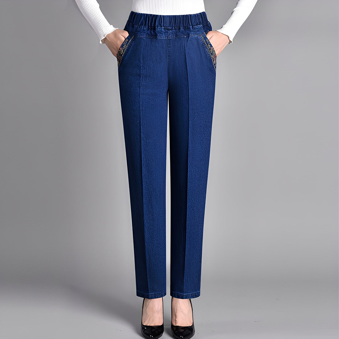 Doriane - Pantalon basique à taille élastique pour femmes
