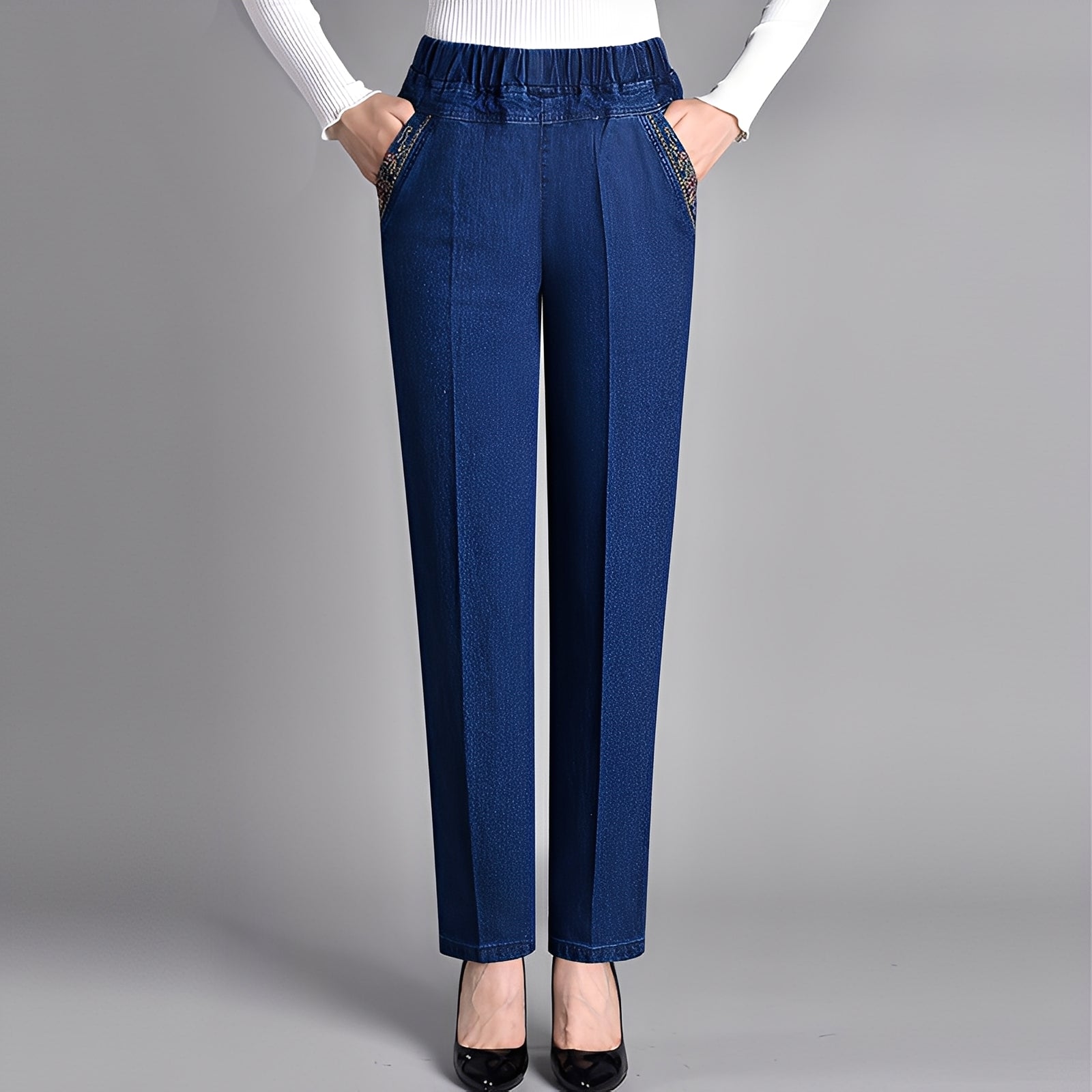Doriane - Pantalon basique à taille élastique pour femmes