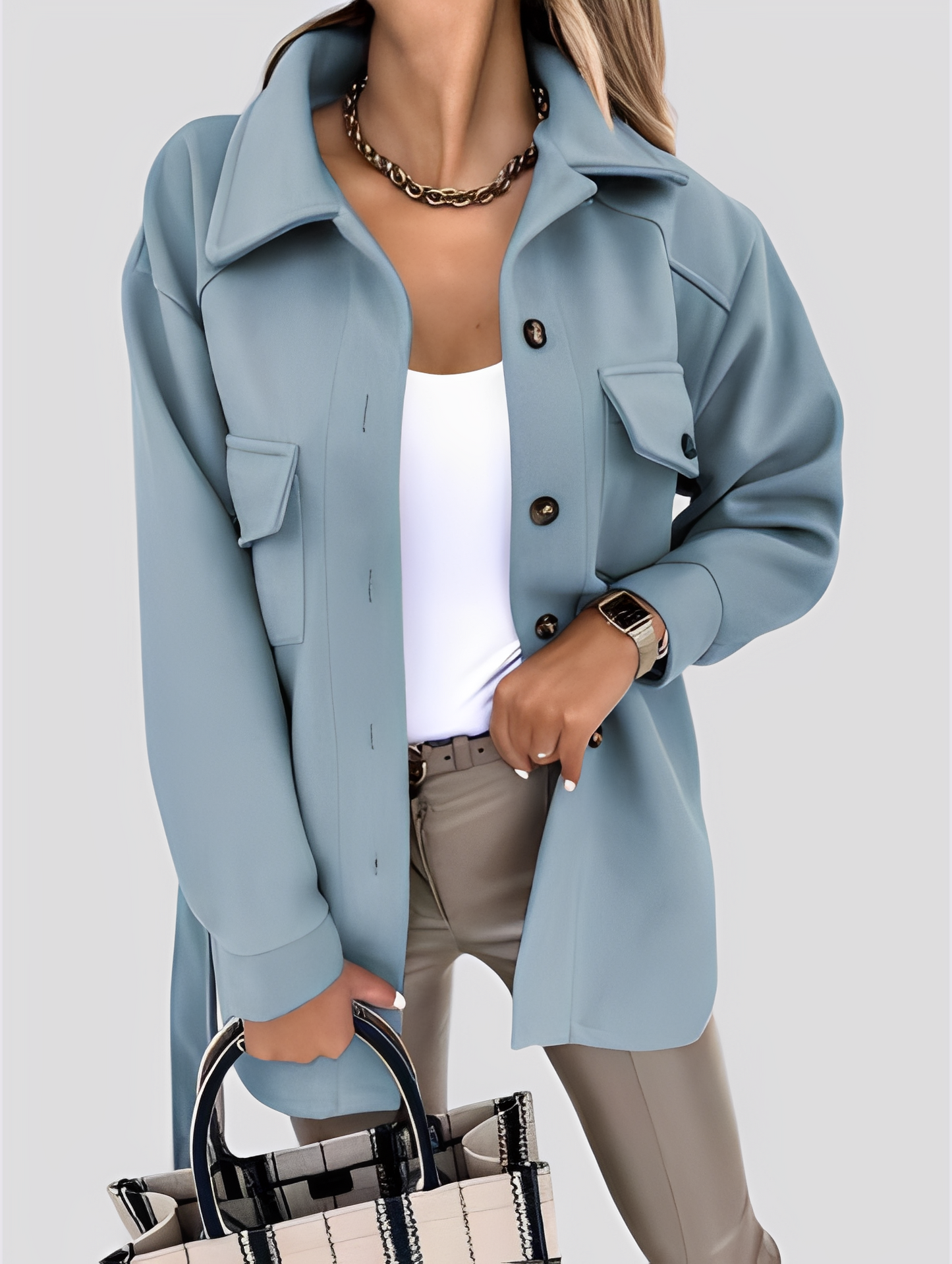 Tiffanie - Blazer en laine léger et moderne avec col à revers pour femmes