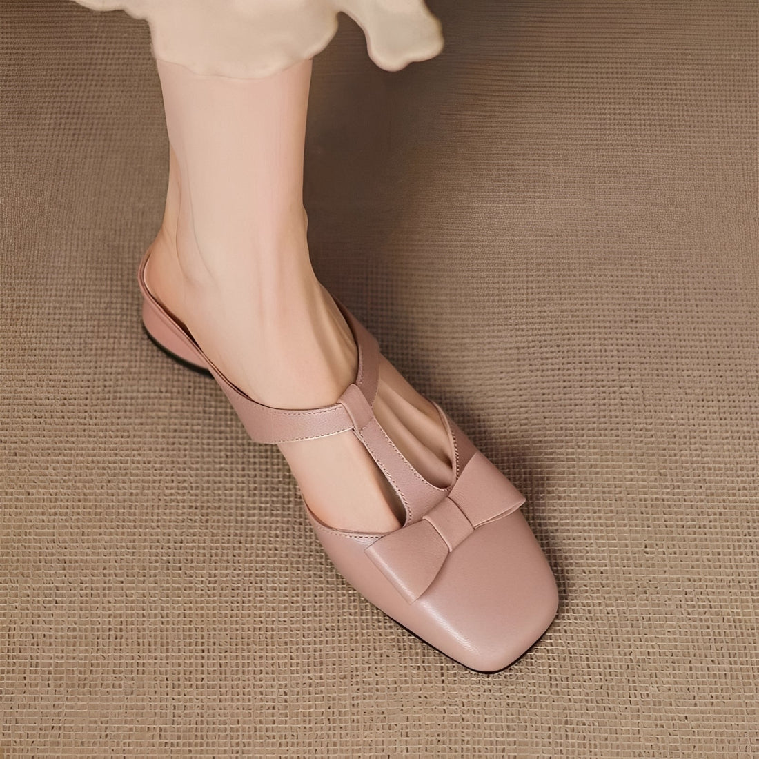 Jean - Mules Élégantes avec Nœud