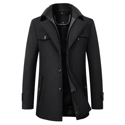Jason - Manteau en laine pour homme, chaud et élégant