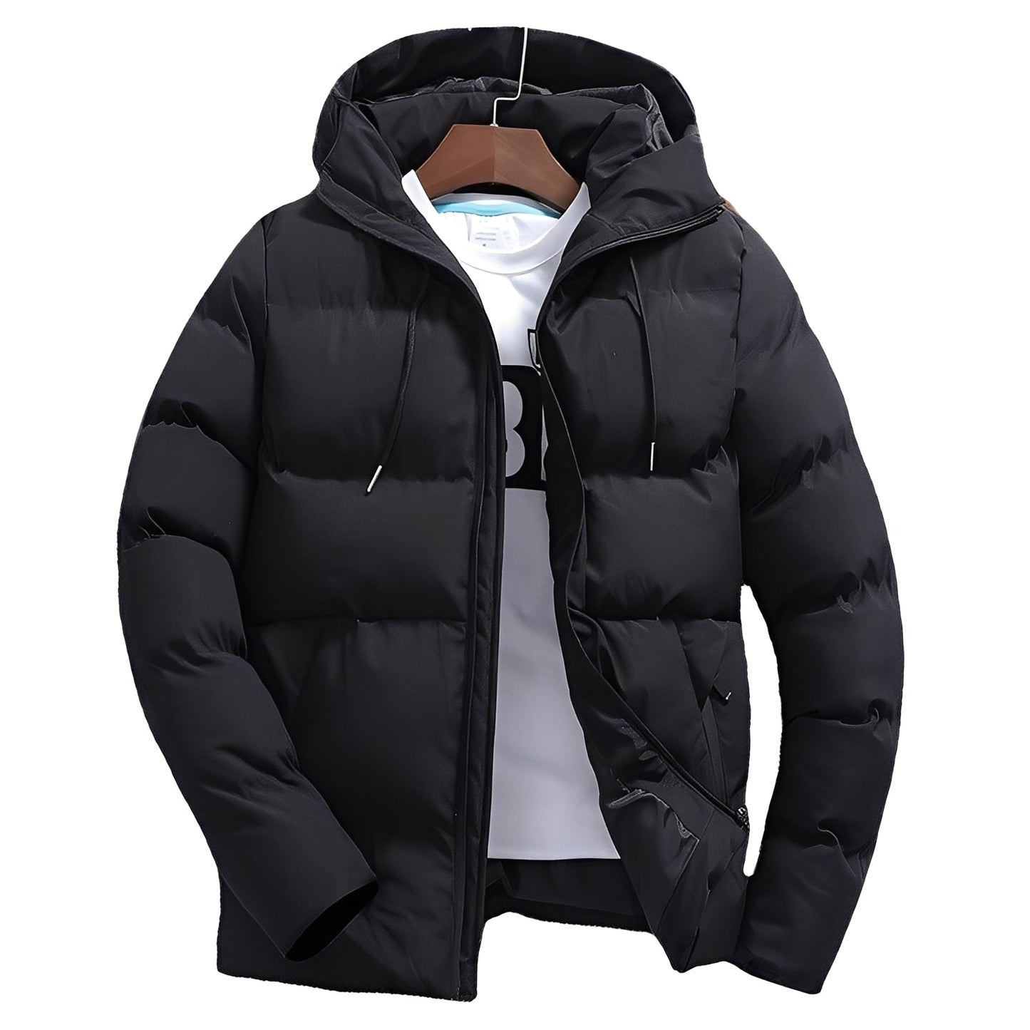 Robert - Stylish quilted jacket with hood for men