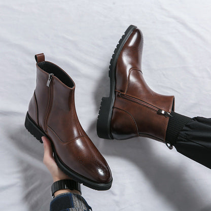 Kennith - Bottes Chelsea en cuir pour hommes, chic et relax