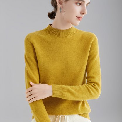 Chrystellene - Pull col roulé en cachemire douillet pour femmes