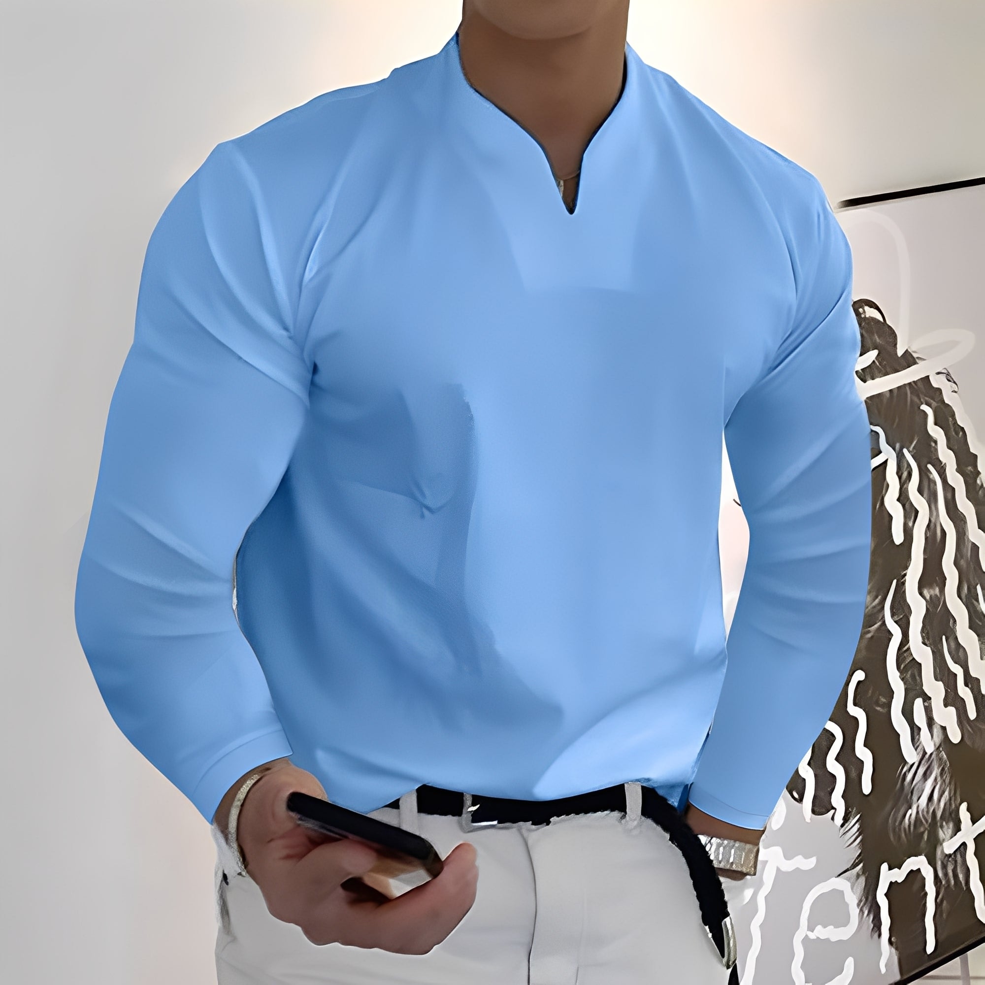 Corentin - Chemise décontractée à manches longues pour homme