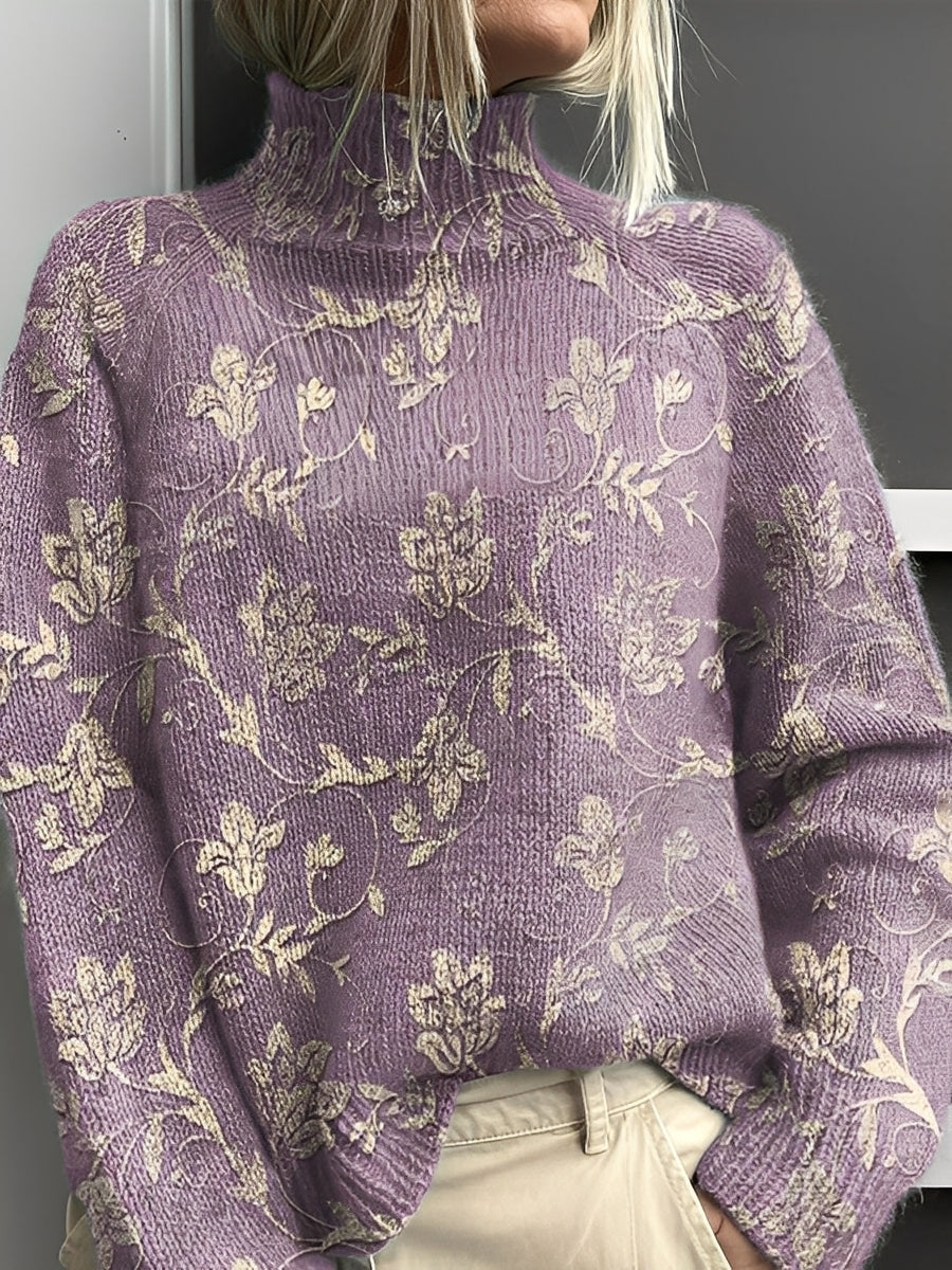 Amy - Pull femme chic avec col roulé