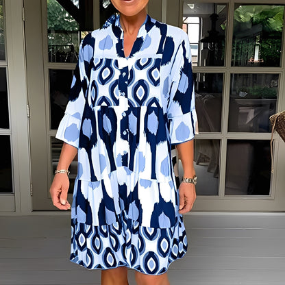 Floriane - Loose printed dress for woman