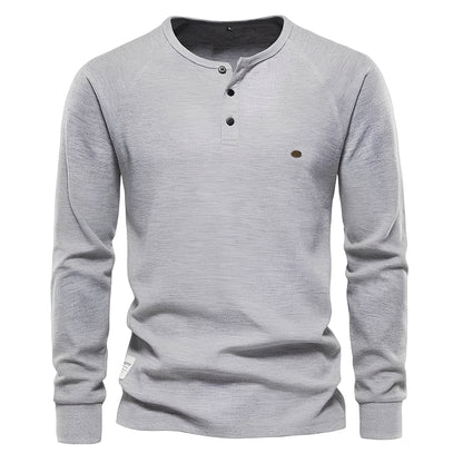 Joachim - Chemise à manches longues en tissu gaufré pour homme