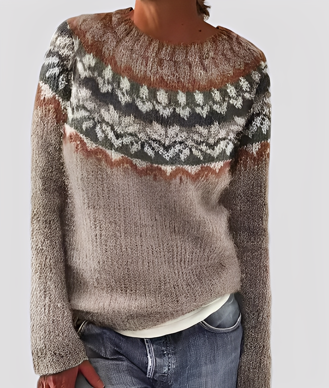 Christal - Pull ample en laine à la mode pour femmes