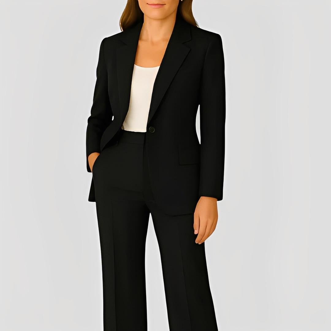 Maeva - Eleganter langer Blazer und Hose für Damen im Set